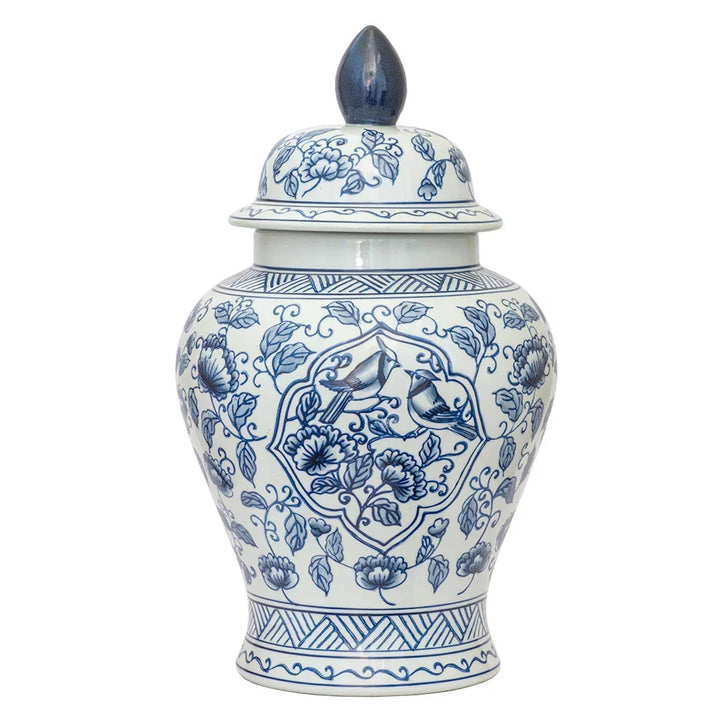 Ginger Jar - Blue &amp; White Cardinal Garden 43cm - Ceramic