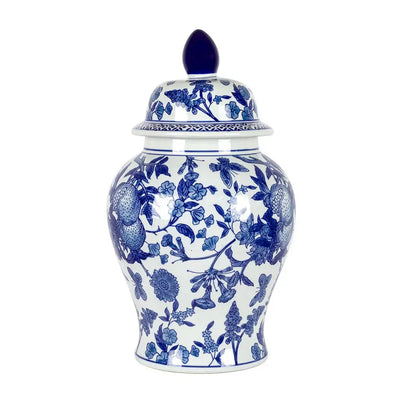 Ginger Jar - Blue & White Pomegranates 43cm - Ceramic