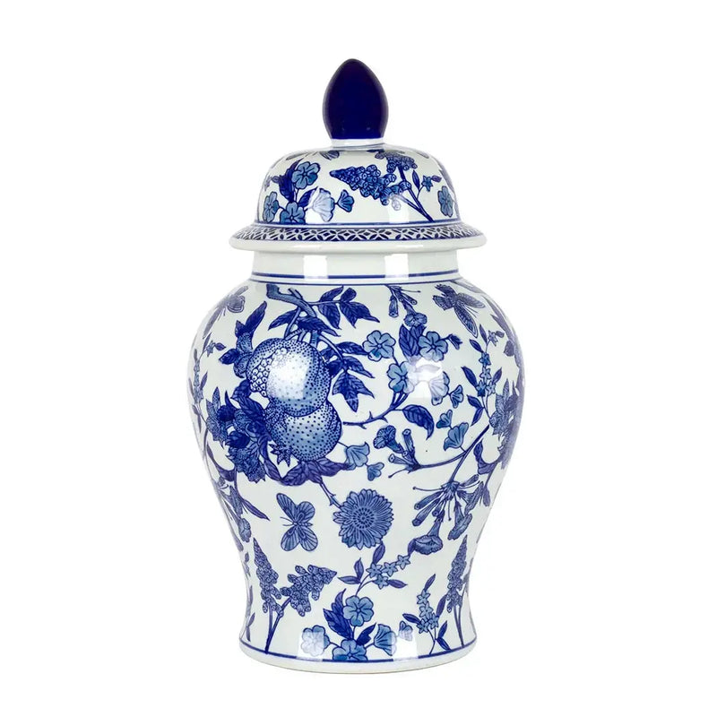 Ginger Jar - Blue & White Pomegranates 43cm - Ceramic