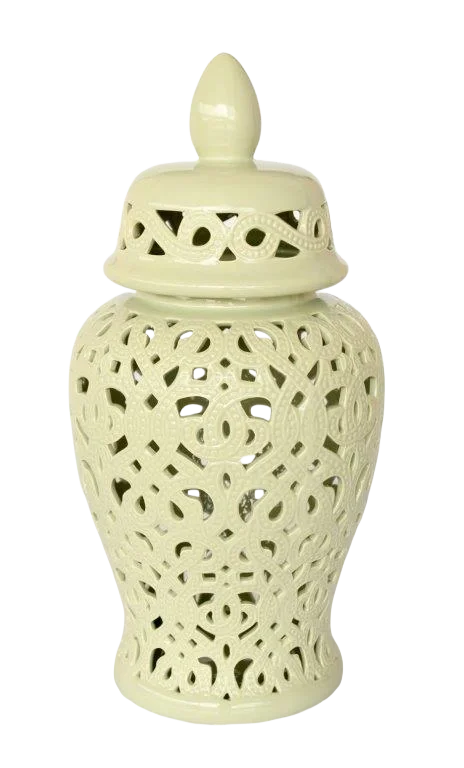 Ginger Jar - Cut Out Pale Green XL - Ceramic