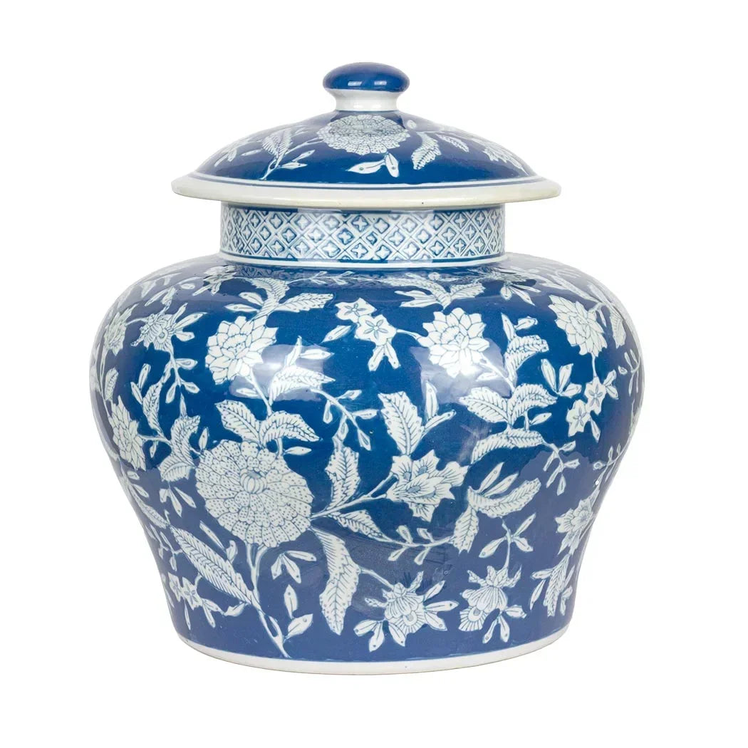 Ginger Jar - Fatty Floral Blue XL - Ceramic