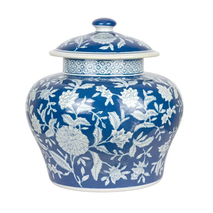 Ginger Jar - Fatty Floral Blue XL - Ceramic