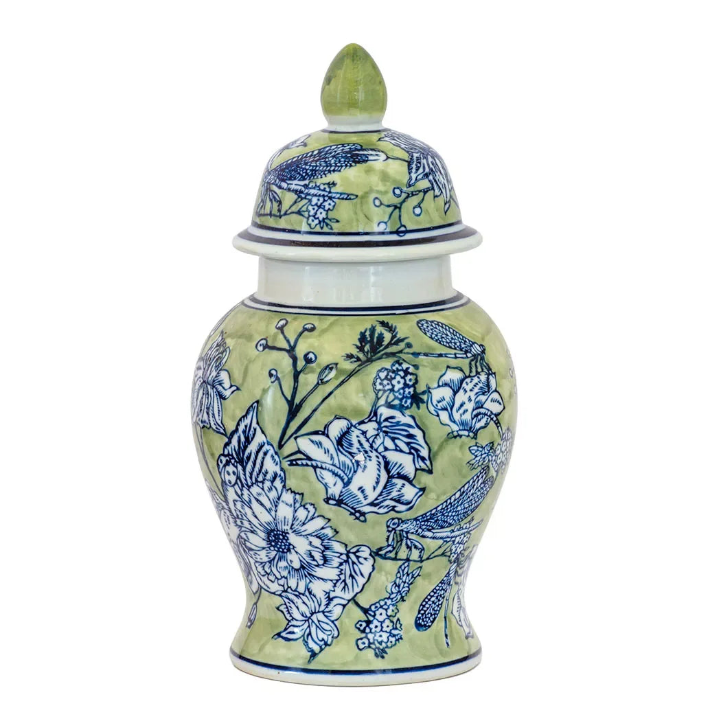 Ginger Jar - Green &amp; Blue 29cm - Ceramic