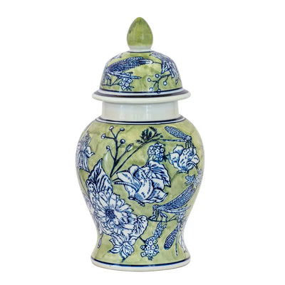 Ginger Jar - Green & Blue 29cm - Ceramic