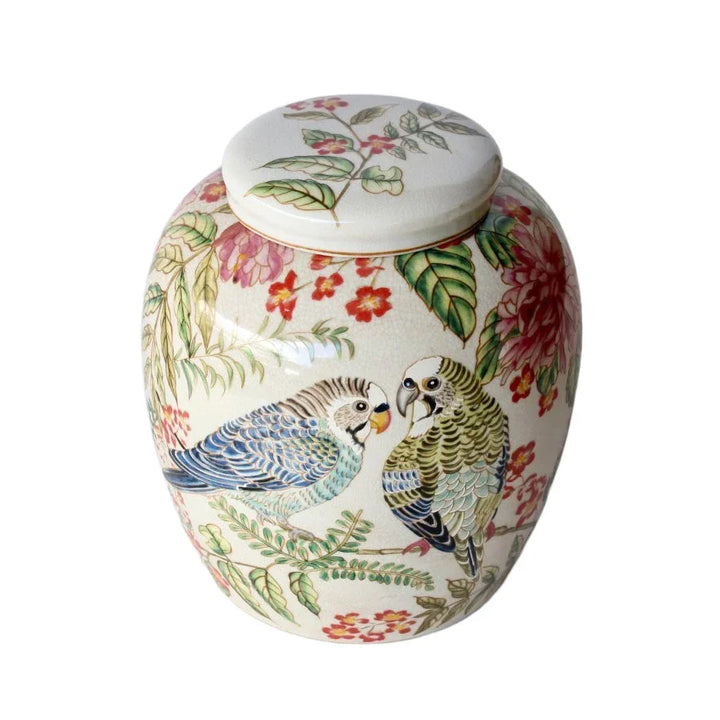 Ginger Jar - Jungle Parakeet Pod 25cm - Ceramic