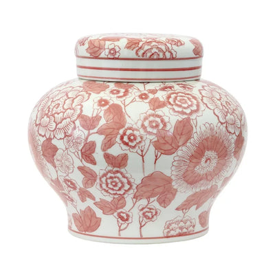 Ginger Jar - Reds Flat Top 20cm - Ceramic