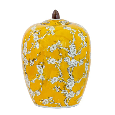 Ginger Jar - Yellow Blossoms 29cm - Ceramic