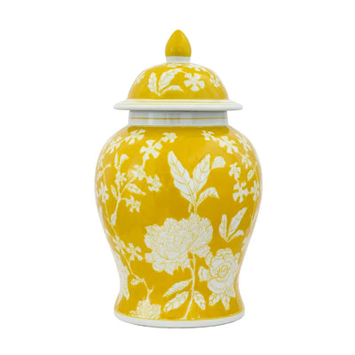 Ginger Jar - Yellow Blossoms 35cm - Ceramic