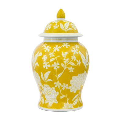 Ginger Jar - Yellow Blossoms 35cm - Ceramic