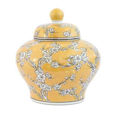 Ginger Jar - Yellow Blossoms Fatty - Ceramic
