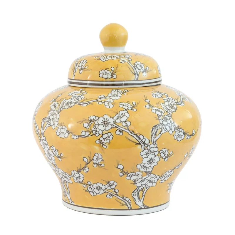 Ginger Jar - Yellow Blossoms Fatty - Ceramic