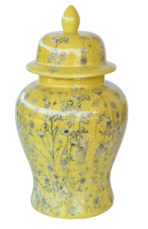 Ginger Jar - Yellow Fields XL - Ceramic