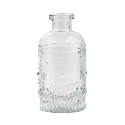 Glass Bottle - Clear Pinwheel 12.75cm - Glass / Crystal