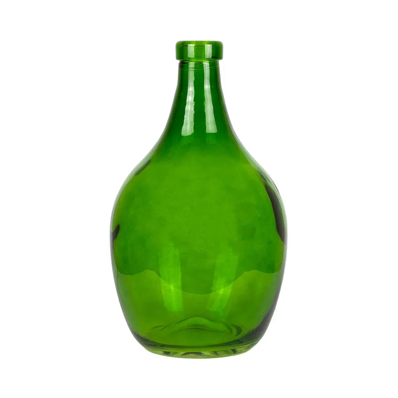 Glass Bottle - Green Belly 28cm - Glass / Crystal