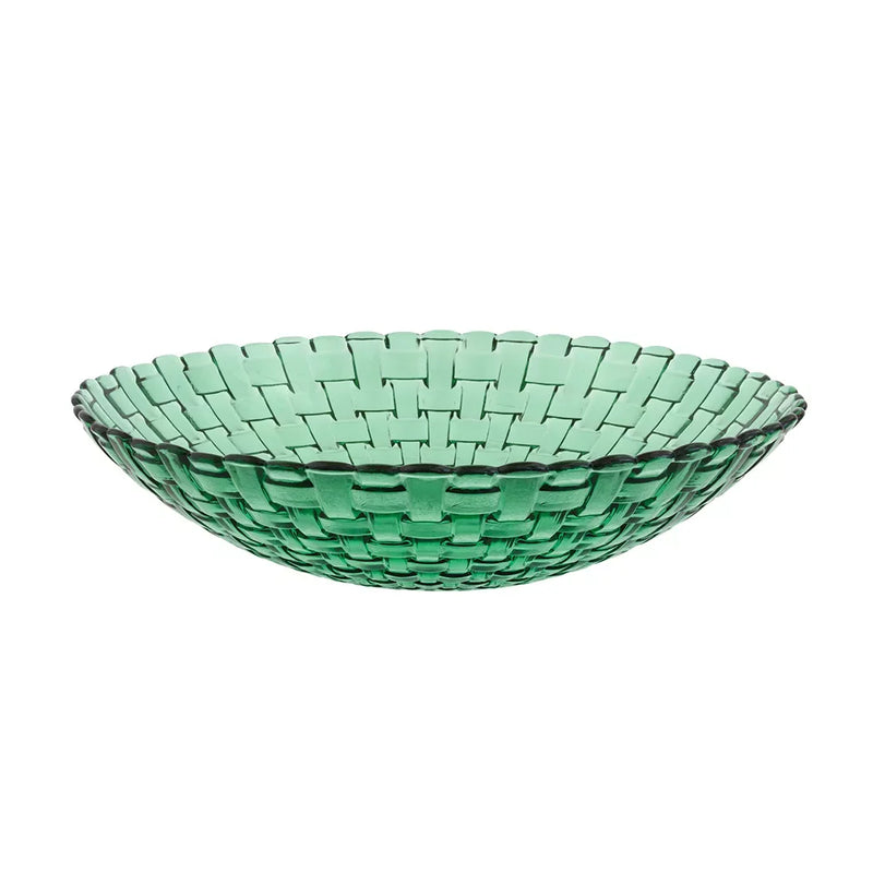 Glass Bowl - Green Weave - Ceramic