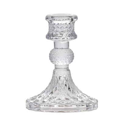 Glass Candlestick - Clear Beauty 10.cm - Glass / Crystal