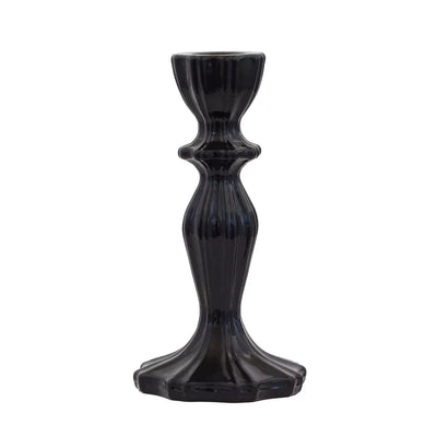 Glass Candlestick - Royal Ebony - Glass / Crystal