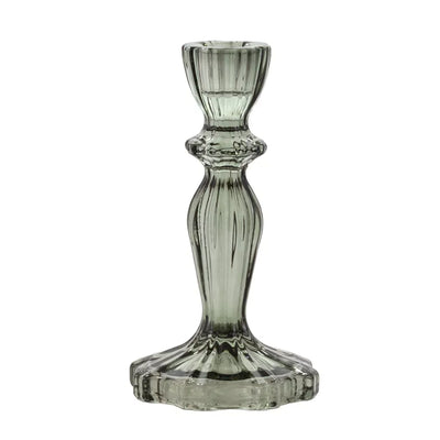 Glass Candlestick - Royal Greys 16cm - Glass / Crystal