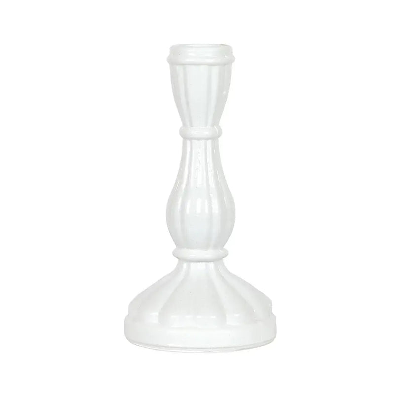 Glass Candlestick - Royal White - Glass / Crystal