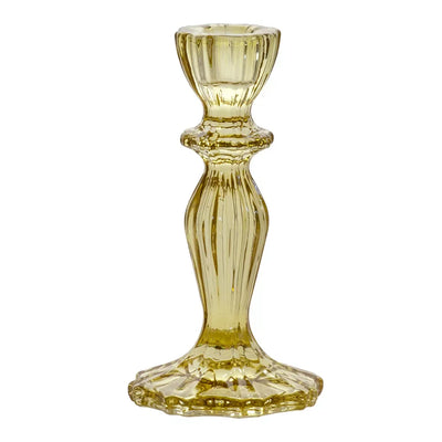Glass Candlestick - Royal Yellows - Glass / Crystal