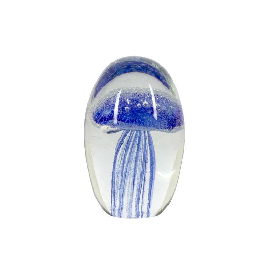 Glass Ornament - Baby Blue Jellyfish 7cm - Glass / Crystal