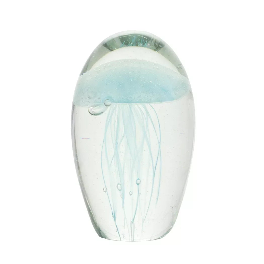 Glass Ornament - Blue Jellyfish - Glass / Crystal