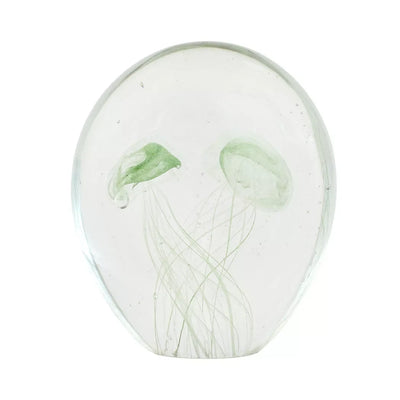 Glass Ornament - Duo Jellyfish Greens - Glass / Crystal