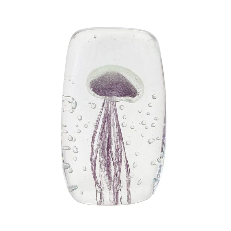 Glass Ornament - Jellyfish Lilac Rectangular - Glass