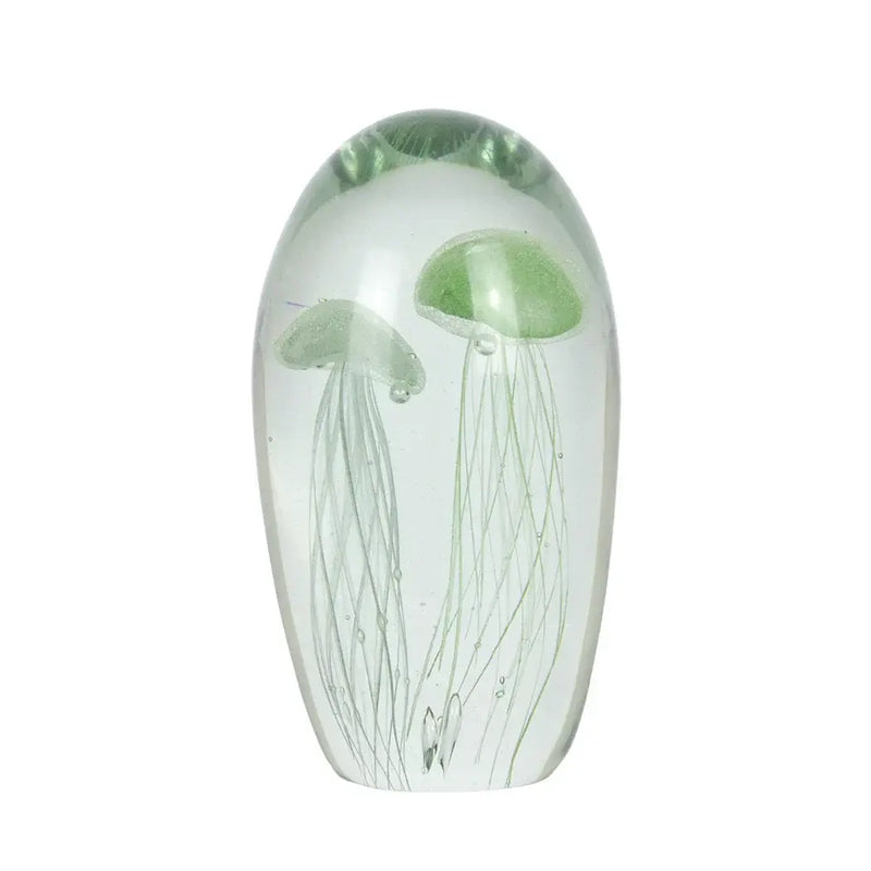 Glass Ornament - Jellyfish Mint Green Duo 16cm - Glass