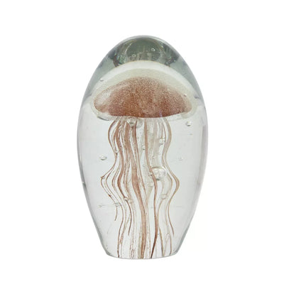 Glass Ornament - Jellyfish Peach 13.5cm - Glass / Crystal