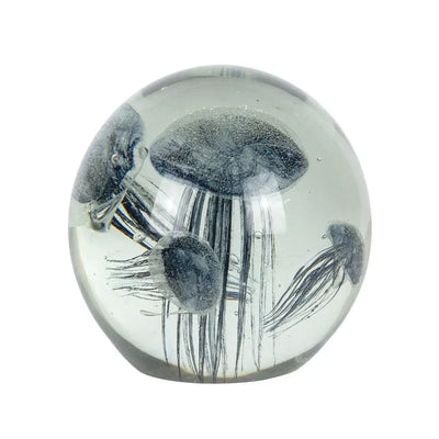 Glass Ornament - Ocean of Jellyfish Charcoal - Glass