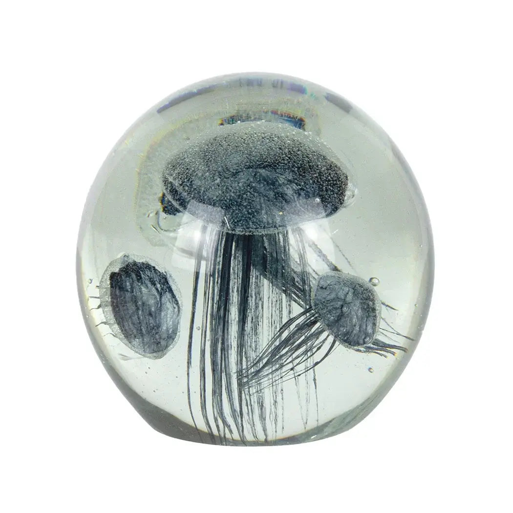 Glass Ornament - Ocean of Jellyfish Charcoal - Glass
