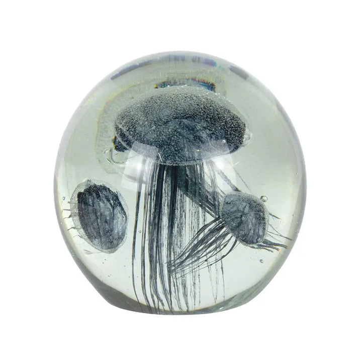Glass Ornament - Ocean of Jellyfish Charcoal - Glass