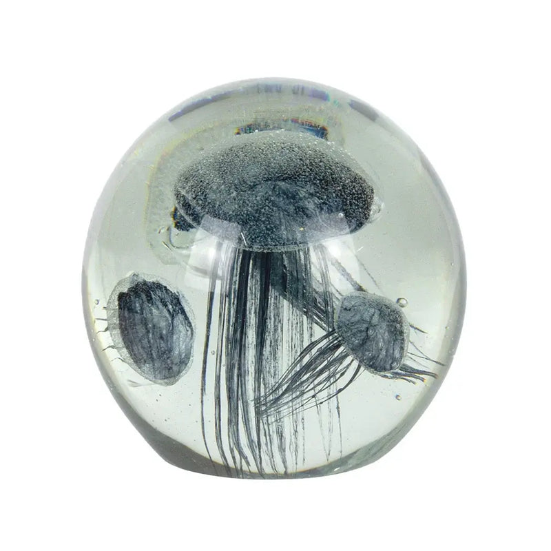 Glass Ornament - Ocean of Jellyfish Charcoal - Glass