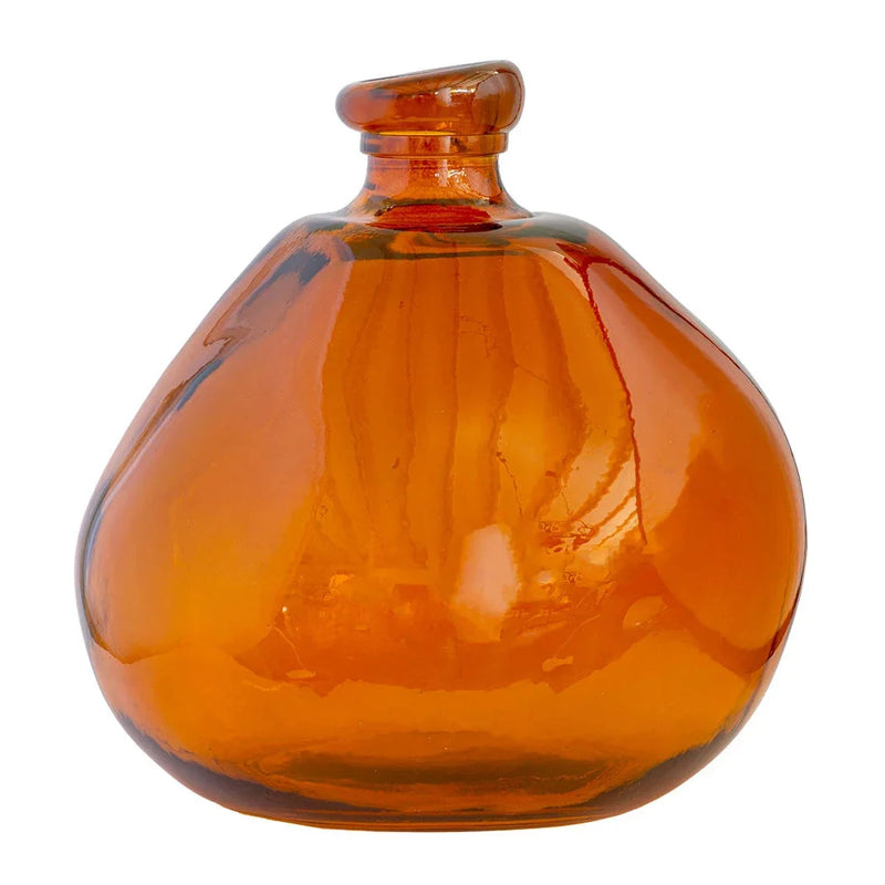 Glass Vase - Amber XL Recycled Material Fatty Vase - Glass /