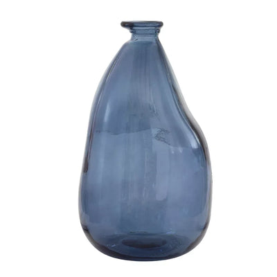 Glass Vase - Blues Large Recycled Material 36cm - Glass /