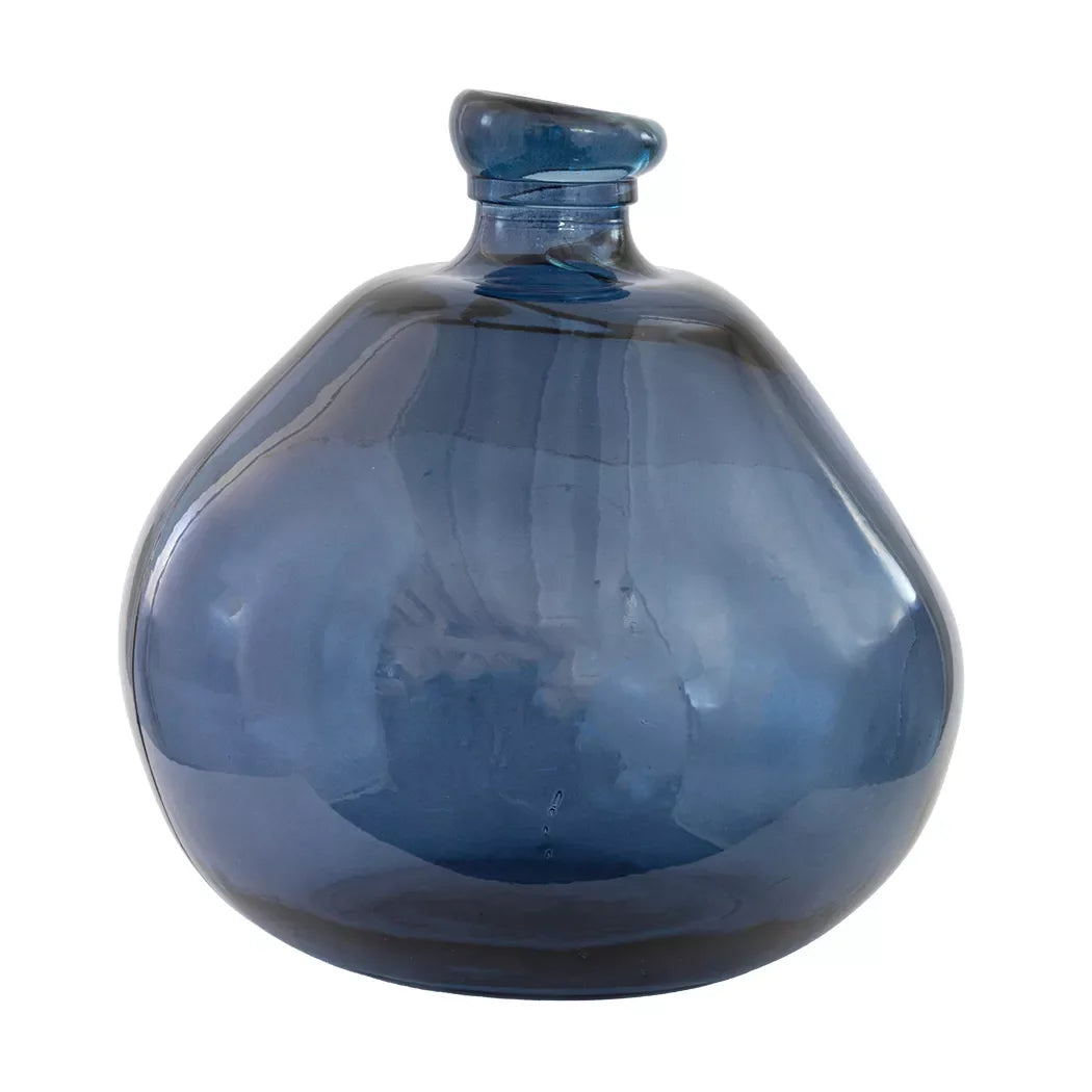Glass Vase - Blues XL Recycled Material Fatty Vase - Glass /