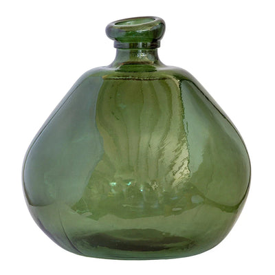Glass Vase - Greens XL Recycled Material Fatty Vase - Glass