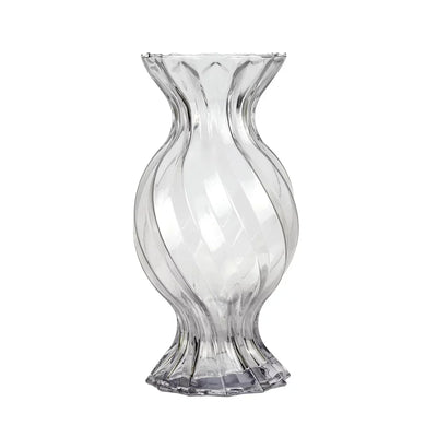 Glass Vase - Large Swirled 35.5cm - Glass / Crystal