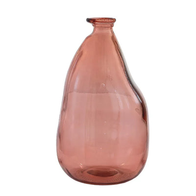 Glass Vase - Pink Large Recycled Material 36cm - Glass /
