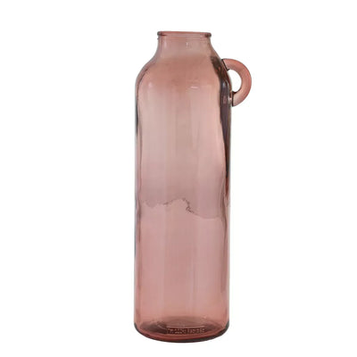 Glass Vase - Recycled Material Pink 45cm - Glass / Crystal