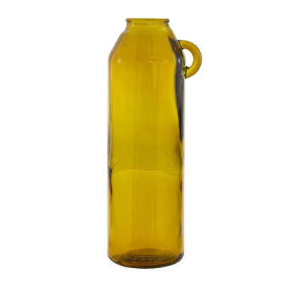 Glass Vase - Recycled Material Yellow 45cm - Glass / Crystal