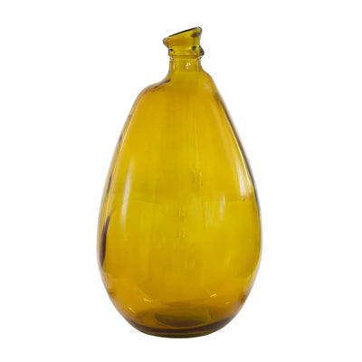 Glass Vase XL - Yellow Recycled Material 47cm - Glass /