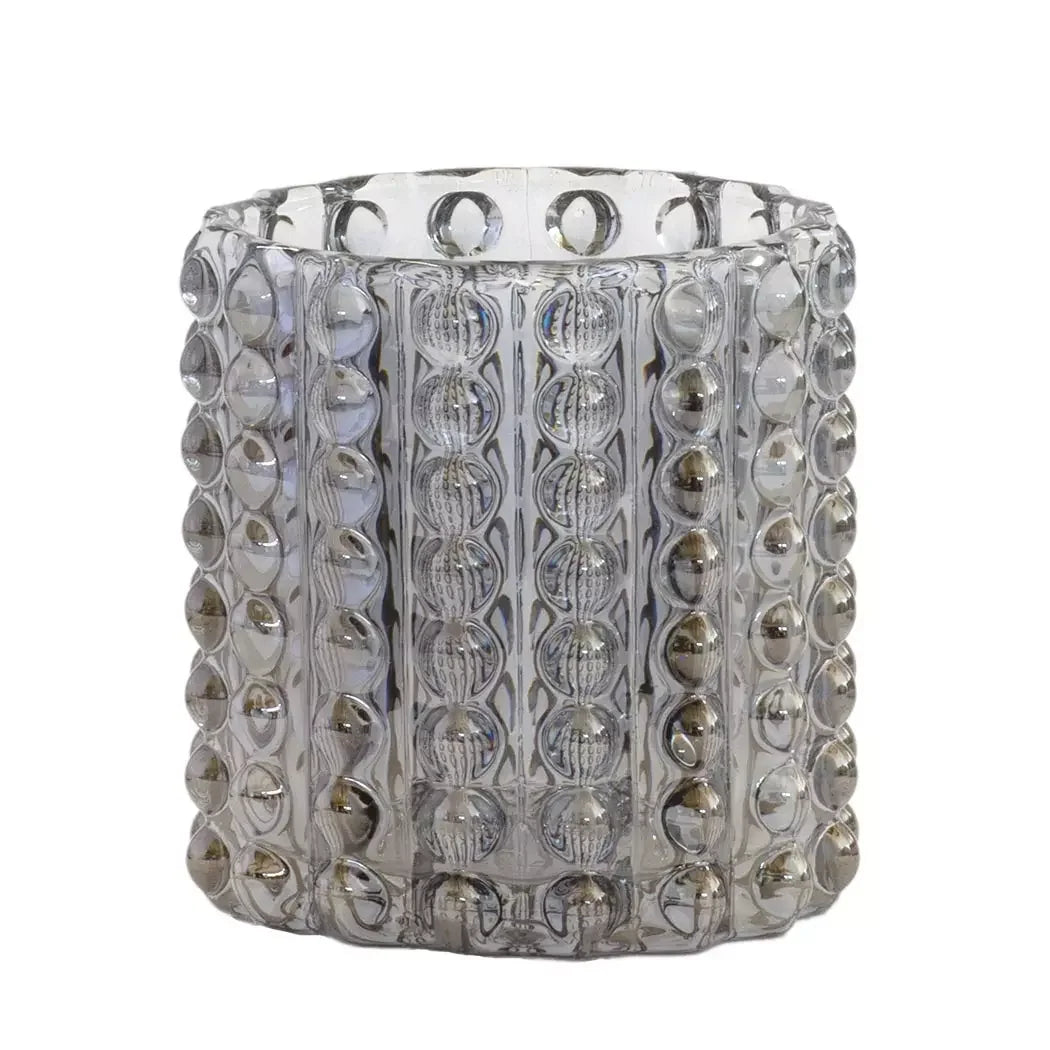 Glass Votive - Silver Pearlescent 9.5cm - Glass / Crystal