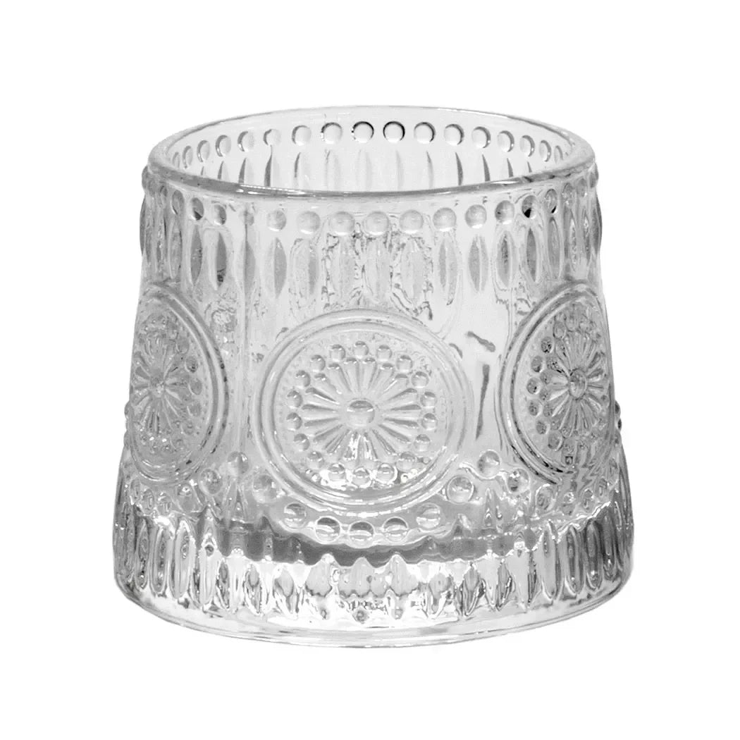 Glass Wobble Votive - Pinwheel - Glass / Crystal