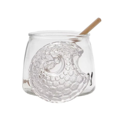 Honey Pot - Bee Glass & Dipper - Glass / Crystal