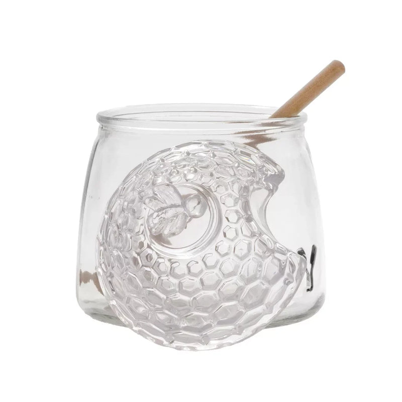 Honey Pot - Bee Glass & Dipper - Glass / Crystal