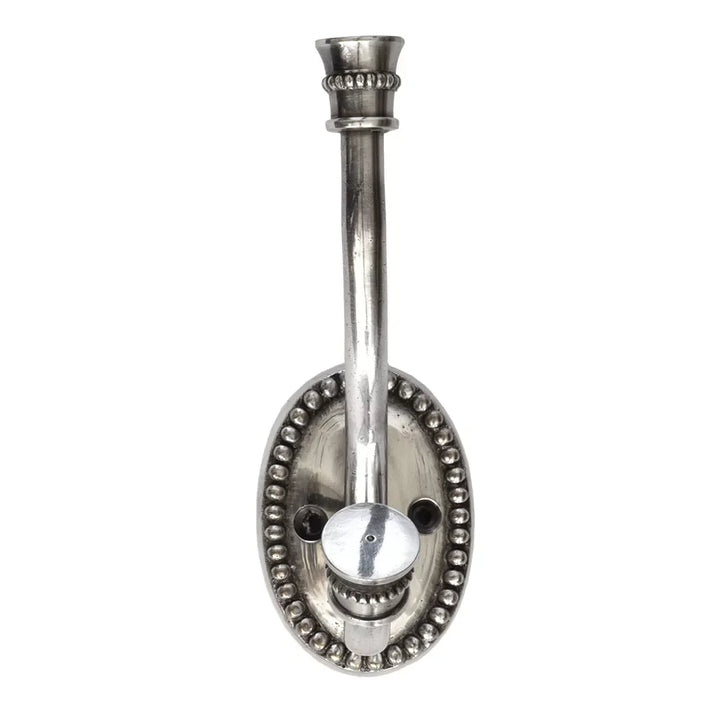 Hook - Oval Beaded - Pewter