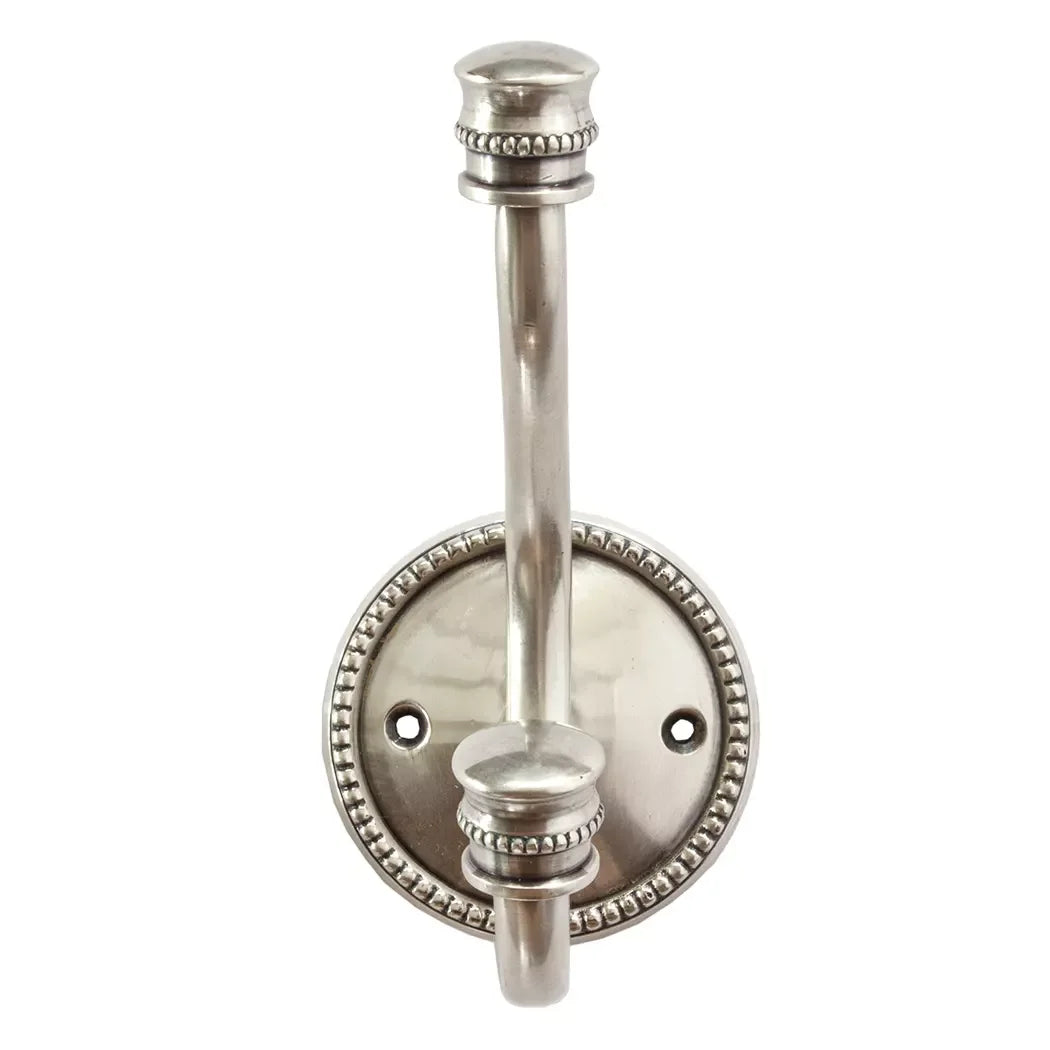 Hook - Round Beaded - Pewter