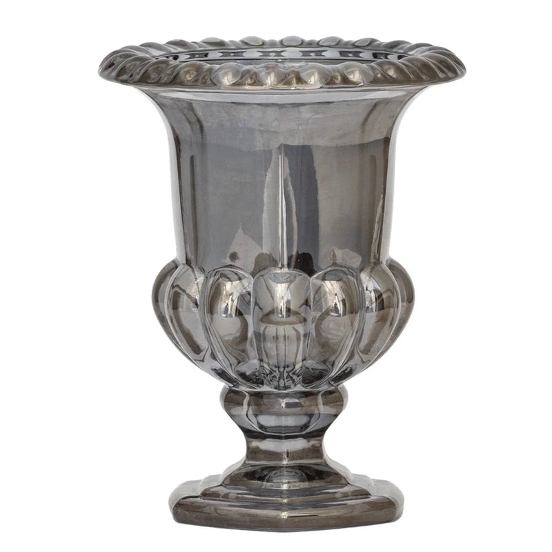 Hurricane Vase - Silver Grey - Glass / Crystal